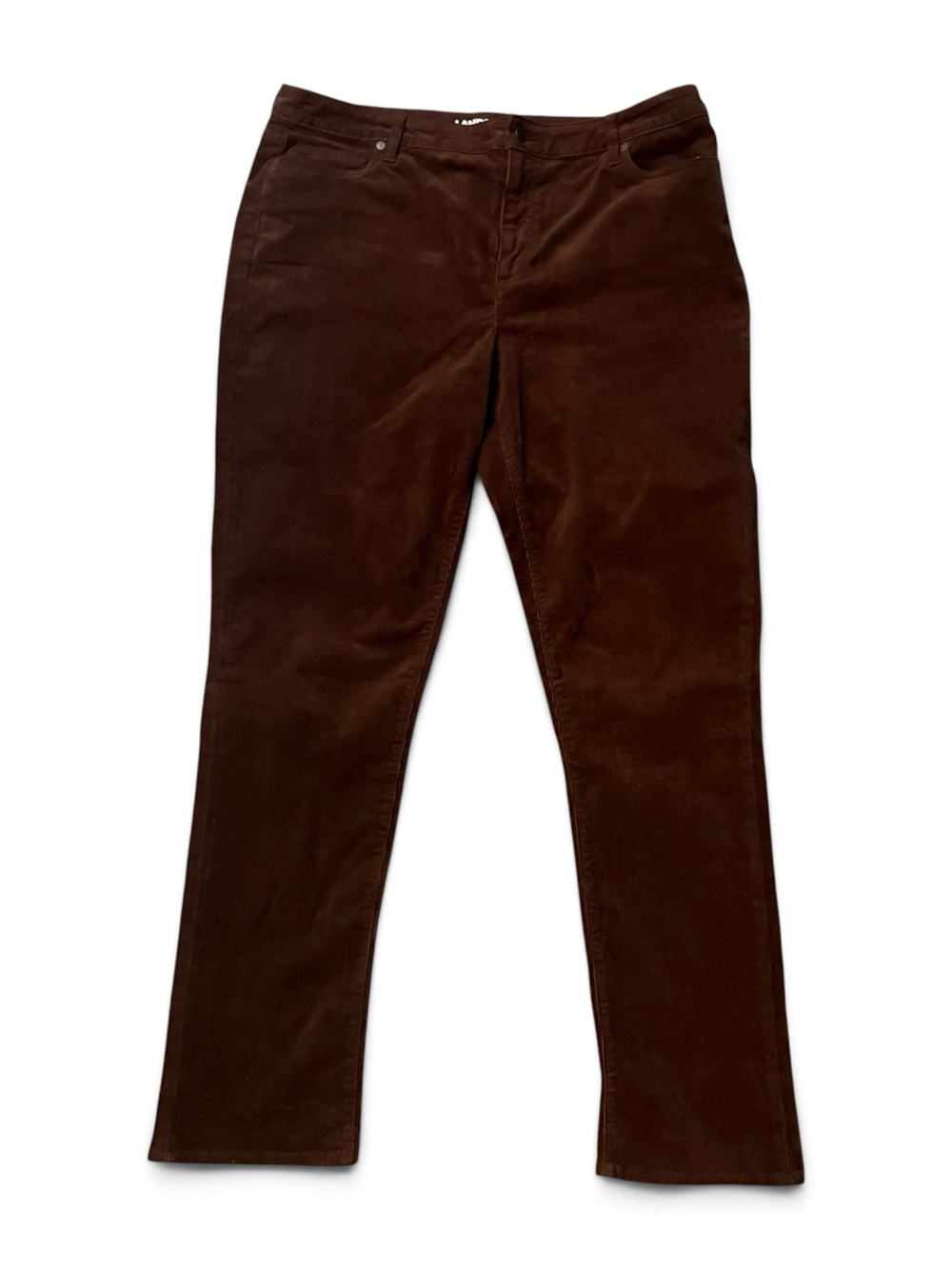 Lands' End 18 Tall Straight-Leg Corduroy Jeans Dark Brown Women’s